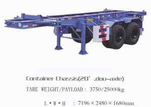 container chassis 20' double axle
