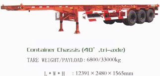 container chassis 40' tri-axle